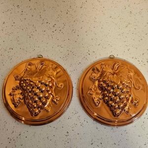 Vintage Grape Leaf Copper Mold Set